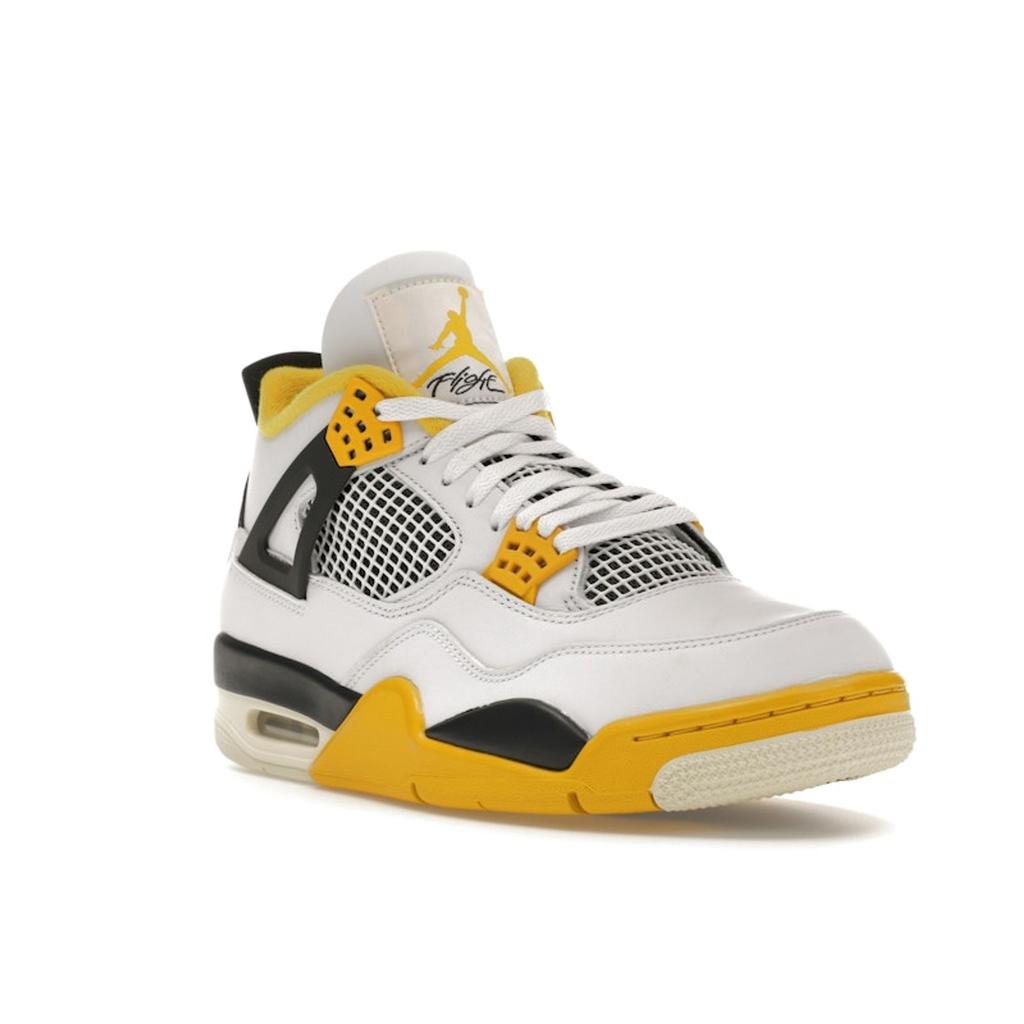 Air Jordan 4 Retro Vivid Sulphur Женские кроссовки Белый кокосово-молочный антрацит AQ9129-101