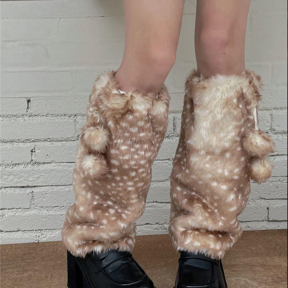 Костюм для выступлений, кружевная зимняя шапка, гетры, защита ушей, сапоги с оленьим мехом, носки, чехол