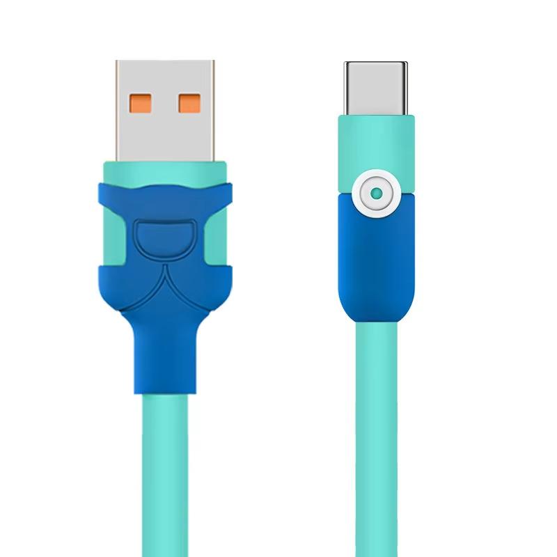 6A кабель USB C для быстрой зарядки, жидкий мягкий силиконовый шнур для передачи данных для Samsung Xiaomi 1M 1.5M 2M провод для зарядки мобильного телефона