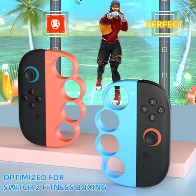 Фитнес Бокс Рукоятки для Nintendo для Switch 2 Joy-Con Fit Boxing Аксессуары с застежкой Игровые Рукоятки для взрослых и детей