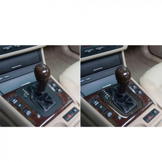 Carbon Fiber Interior Gear Shift Panel Cover Trim For BMW 3Series E46 1998-2005