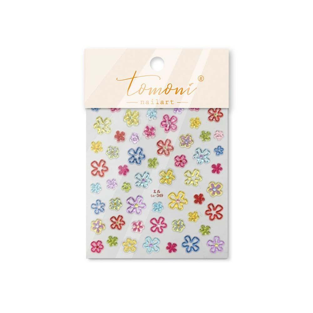 Золотая рыбка Океан Наклейки для ногтей Блестящие стеклянные дельфины Цветы Наклейки для ногтей Леди/Девочки