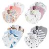3Pcs Newborn Baby Bibs Cute Print Kids Babies Saliva Towel Cotton Infant Bib Burp Cloths for Girls Boys Feeding Accessories