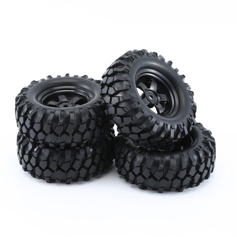 Rubber Made Buggy Tires Wheel Tires Model Crawler Car Wheel Hub Beadlock for 1/10 Car Toy for D90 CC01