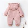 Fleece Romper Baby Long Sleeve Jumpsuit Autumn Baby Boys Girls Rompers Hooded Warm Cloth