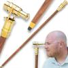 Brass Telescope and Walking Stick  Functional Brass Telescope Hidden In Handle  Premium Wooden Shaft 3-Piece Break-Down Design  No Slip Rubber Toe