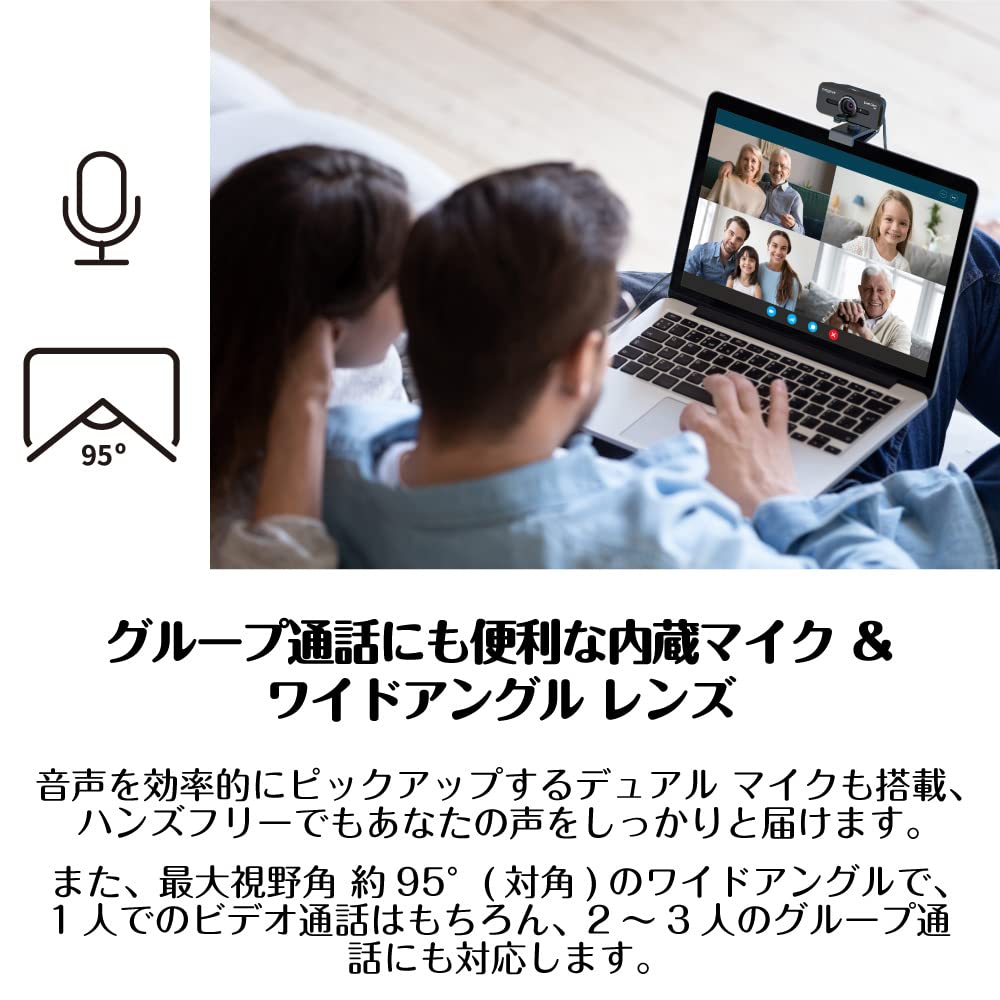Creative Cam Sync V3 2K QHD 4x Digital Zoom Webcam with Dual Microphones and Privacy Lens Cover Live! Wide-Angle (LC-SYNCV3)