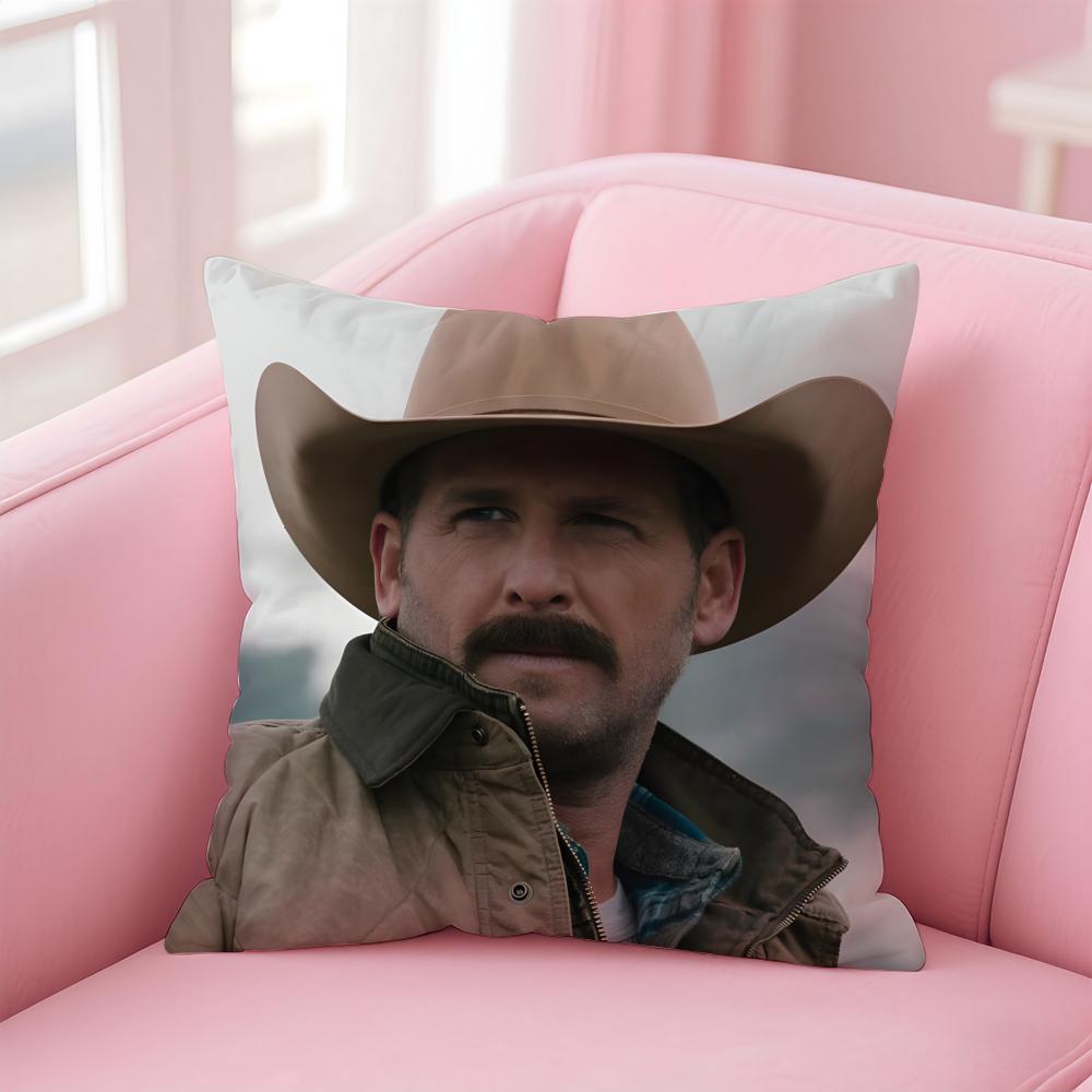 JJohn Dutton Cushion Cover Pillow Case Soft Friendly Fabric Concealed Zipper