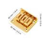 Durable 3 string Fixed Guitar Bridge Replacement Parts for Cigarbox Electric Guitars(Gold)