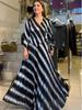 Осень 2025 Европейский и американский принт Пояс для похудения Рубашка-платье
