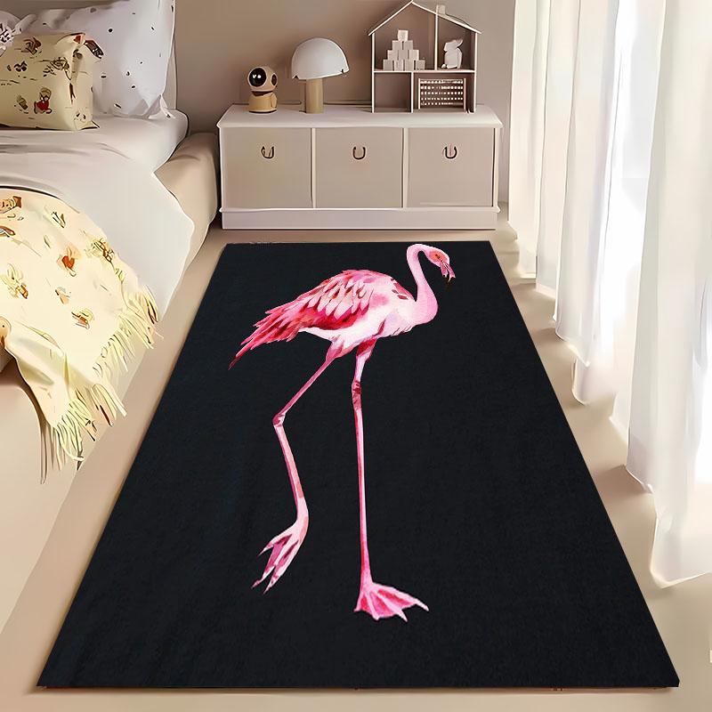 HD Printing Pink Flamingo Large Area Carpets for Home Living Room Kids Bedroom Sofa Doormat Kitchen Floor Rugs Anti-slip Decor