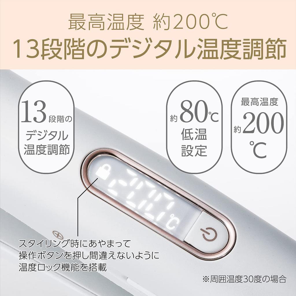 Утюжок для волос Koizumi Hair Iron Straight Twin Negative Ion Salon Sense 300 Silky Moist Heat Resistant Felt Доступно за рубежом Белый KHS-8740/W