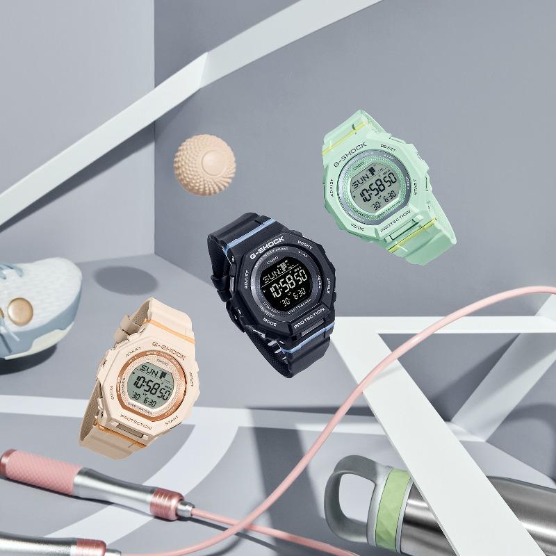 Casio Мужские часы G-SHOCK, смола, водостойкость 200 м, цифровые, ударопрочные, кварцевые, GMD-B300-3