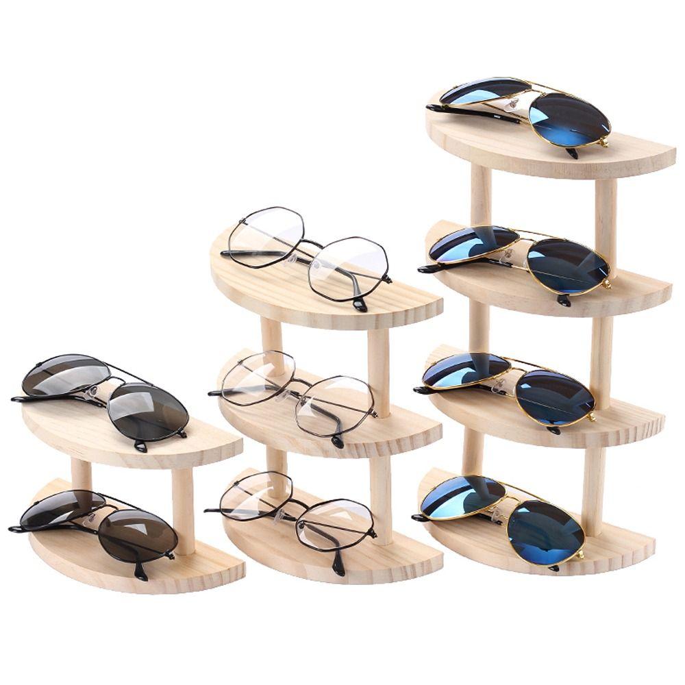 Case Wooden Eyewear Stand Holder Eyeglasses Organizer Sunglasses Display Case Glasses Display Rack