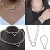Versatile Titaniums Steel Jewelry Set Fashionable Love Heart Pendant Accessories Unisex Necklace Bracelet for Couple