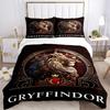 3pcs Gryffindor, Lion Crest Duvet Cover Set, 1 Duvet Cover + 1/2 Pillowcases (No Insert), Bedroom Decor, Allseason Comfort yy251021274