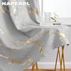 1 шт. NAPEARL 80% Затемняющие Модные и Минималистичные Шторы с Золотой и Мраморной Текстурой для Гостиной Спальни Балкона Окна Домашний Декор