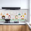 ZY-3024 Oil-proof Transparent Kitchen Stickers Home Stove Cabinet Cabinet Fume Stickers Ceramic Tile Wall Stickers Wallpaper Self-adhesive