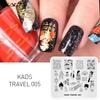 kads Путешествие 005 дизайн милый японский стиль шаблон штамповки ногтей пластины с принтом для украшения ногтей