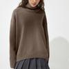 Winter Women's Versatile Solid Color Sweater Temperament Warm Women's High Neck Sweater Knitted Laydown Shirt