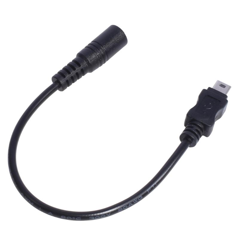 Разъем питания DC 5.5x2.1мм гнездо на Mini USB штекер удлинительный кабель для зарядки адаптер (5,5x2,1 мм к Mini USB)