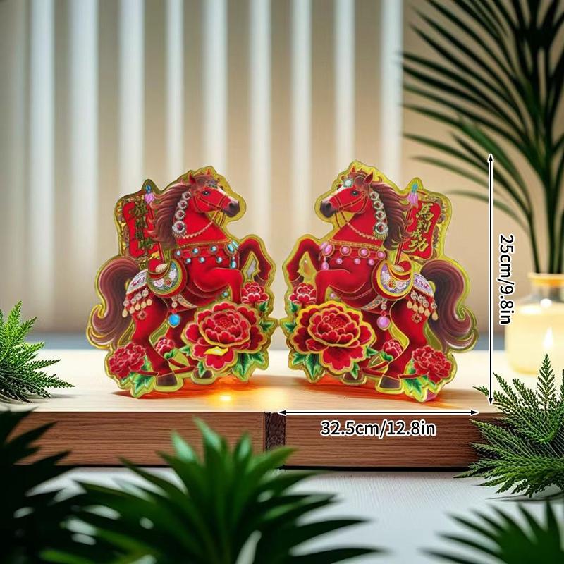 Chinese New Year  Horse Window Sticker Spring Festival Couplets Happy New Year Decoraitons  Year Of The Horse Decor