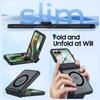 For Motorola Razr Ultra 2025 / Razr Ultra 2026 Magnetic Power,Slim Design,Screen Protector,Hinge Protection,Matte Shockproof Phone Case-Black
