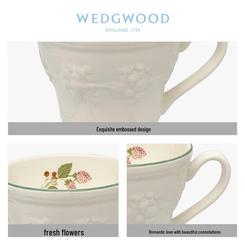 Wedgwood Joyful Holiday Raspberry Mug & Tea Caddy Set