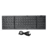 Foldable Bluetooth Keyboard with Numeric Key 81 Keys Battery Powered Type C Interface Pocket Size