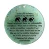 Round Elephant Sisterhood Sea Glass Ornament Handmade Acrylic Sea Glass Art Christmas Hanging Ornament Friendship Keepsake Gift for Sisters