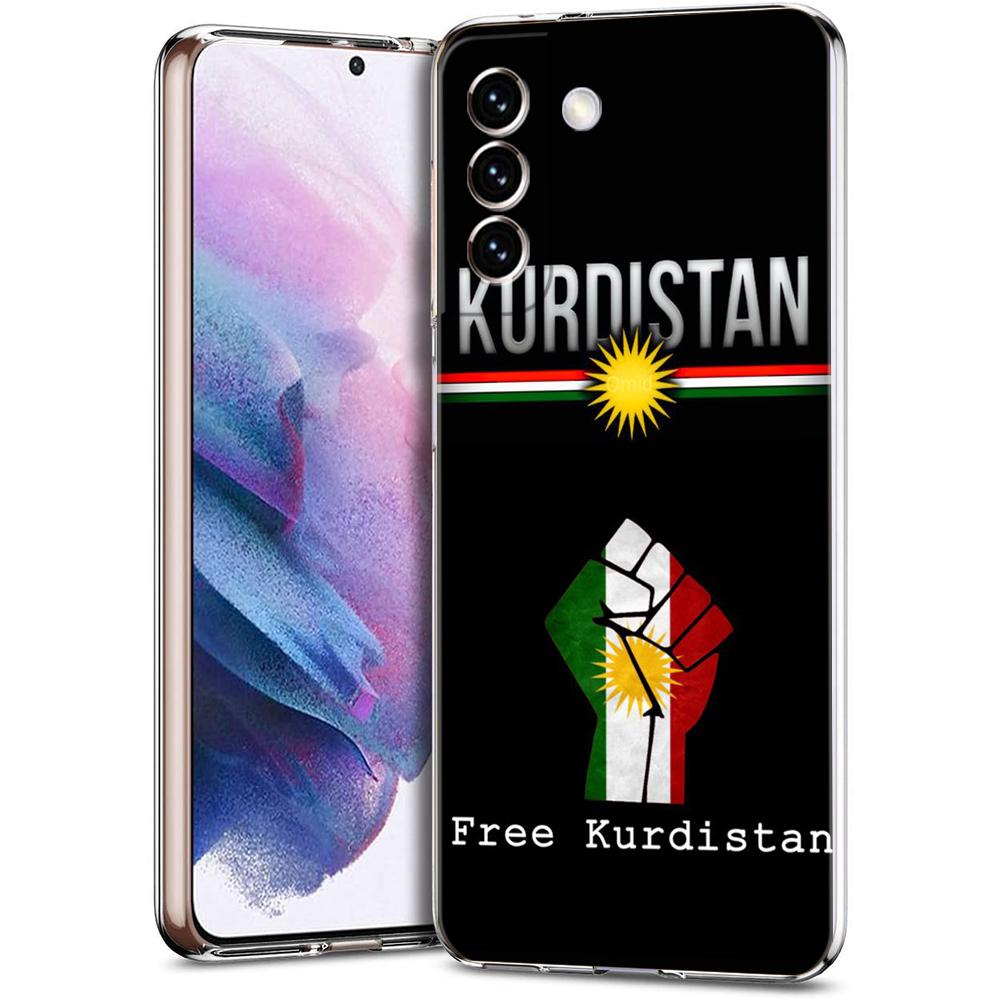 Чехол для телефона с флагом Курдистана для Samsung Galaxy S23 S20 FE S22 S21 Ultra M21 M22 M32 S10 S10E S9 S8 Plus 5G Прозрачный корпус