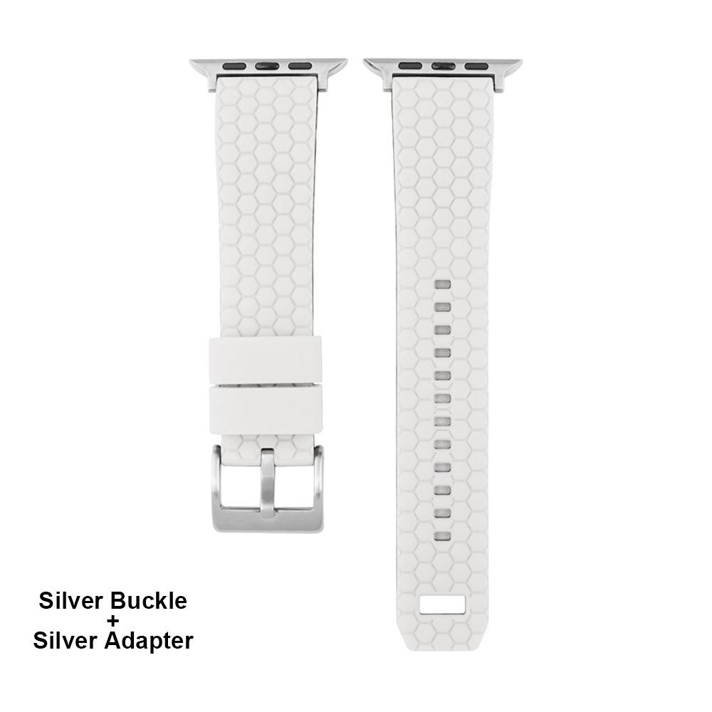Силиконовый ремешок с сотовой текстурой для Apple Watch Band 45мм 44мм 41мм 40мм 42мм Браслет для iWatch Series 7 6 SE 5 4 3 Ремешок для часов