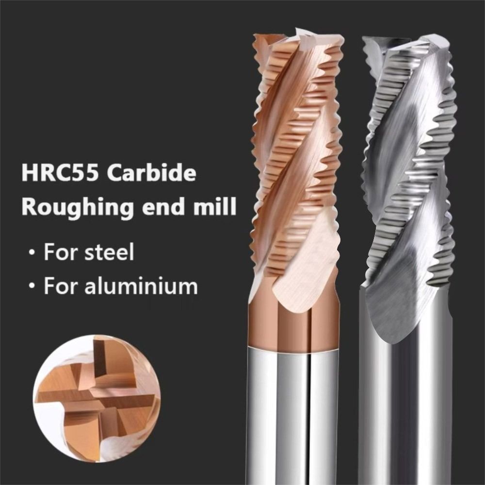 4mm 6mm 8mm12mm 16mm Shank Milling Cutters HRC55 CNC Router Bit  Aluminum Steel Machining