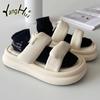 Ленивые женские тапочки на плоской толстой подошве, современный корейский стиль, мягкие, удобные, новая мода 2024, противоскользящие, повседневные сандалии, лето