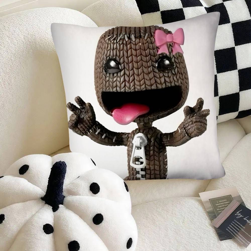 Забавная наволочка LBP Sackboy Модная квадратная наволочка Спальня Диван Комната Декор Ins Отдых