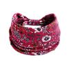New Boho Cotton Wide Headband for Women Cashew Leopard Flower Print Turban Headwrap Knot Hairband Bandana Girls Hair Accessories