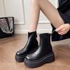 Женские ботинки Мартина в британском стиле на платформе, увеличивающие рост, с толстой подошвой, до щиколотки и до середины икры, осень/зима 2025