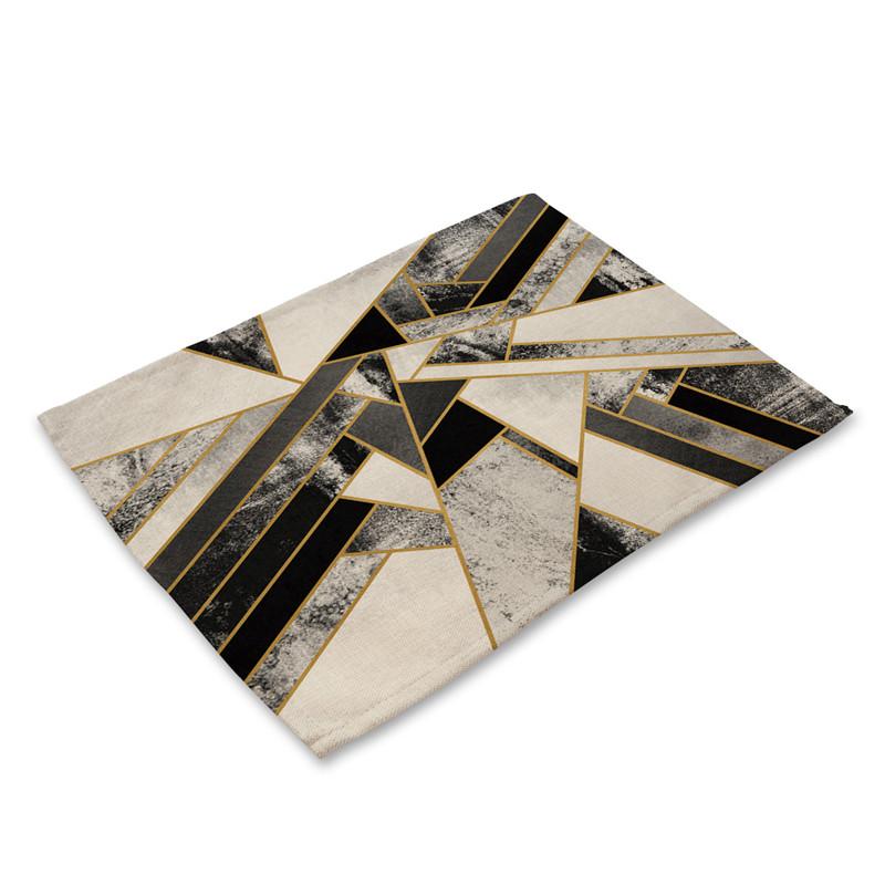 Домашний декор, льняные коврики для обеденного стола, роскошные кухонные салфетки с скандинавским геометрическим узором, 40X30 см, подставки под чашки и миски