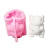 Bunnies Statue Silicone Candle Molds for Candle Soap Home Decoration Animal Shape Silicone Candle Molds for Epoxy Resin