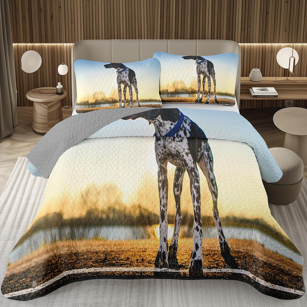 Забавный плед для собаки Твин Квин Каваи Животное Покрывало Мультяшный Домашний Питомец Собаки Постельный Набор Для Мальчиков Девочек Двусторонние Стеганые Покрывала