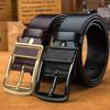 Новый мужской ремень из коровьей кожи с пряжкой, ремень для среднего и молодого возраста, деловой, повседневный, простой, универсальный, для брюк, мужской