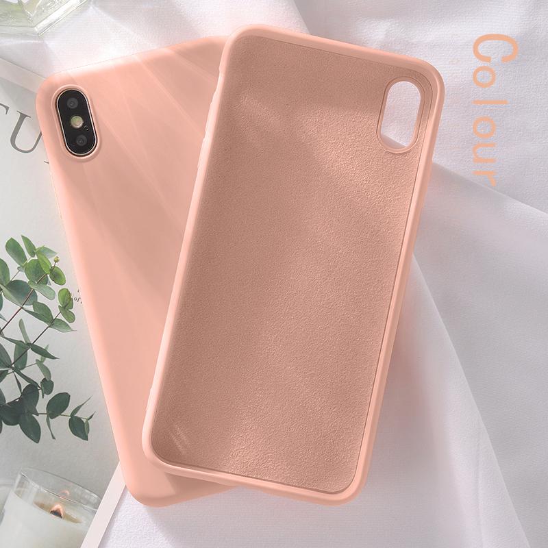 Для Xiaomi Huawei iPhone Smausng Liquid Silicon PC Case Ультратонкий ударопрочный