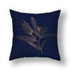 45x45cm Gingko Leaf Polyester Cushion Cover Black Gold  Waist Pillowcase Living Room Chair Sofa Home Decoration