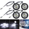 White LED Clearance Bullet Marker Lights 3/4 INCH Button Side LED Marker Light For Trailer Truck Accessories RV Car Bus Van 4pcs