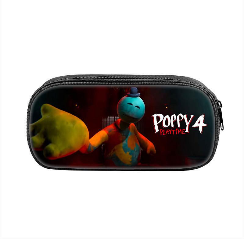 Принт с персонажами игры Poppy Playtime Однослойная сумка для хранения канцелярских принадлежностей для студентов и подростков