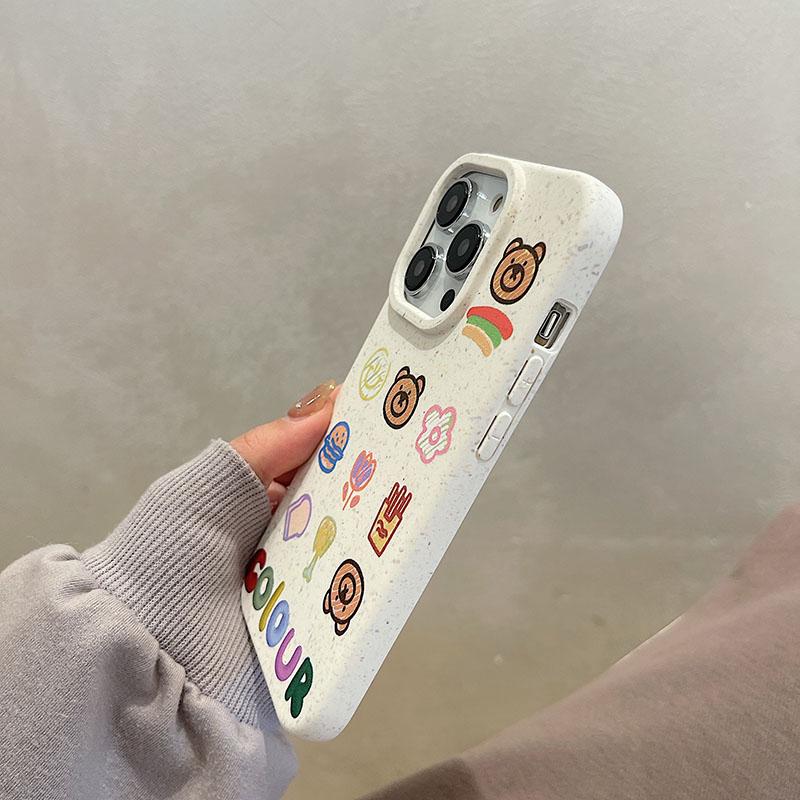 Экологически чистый силиконовый чехол с милым медвежонком для Iphone 14 Pro Max 13 11 12, матовый защитный чехол Capa