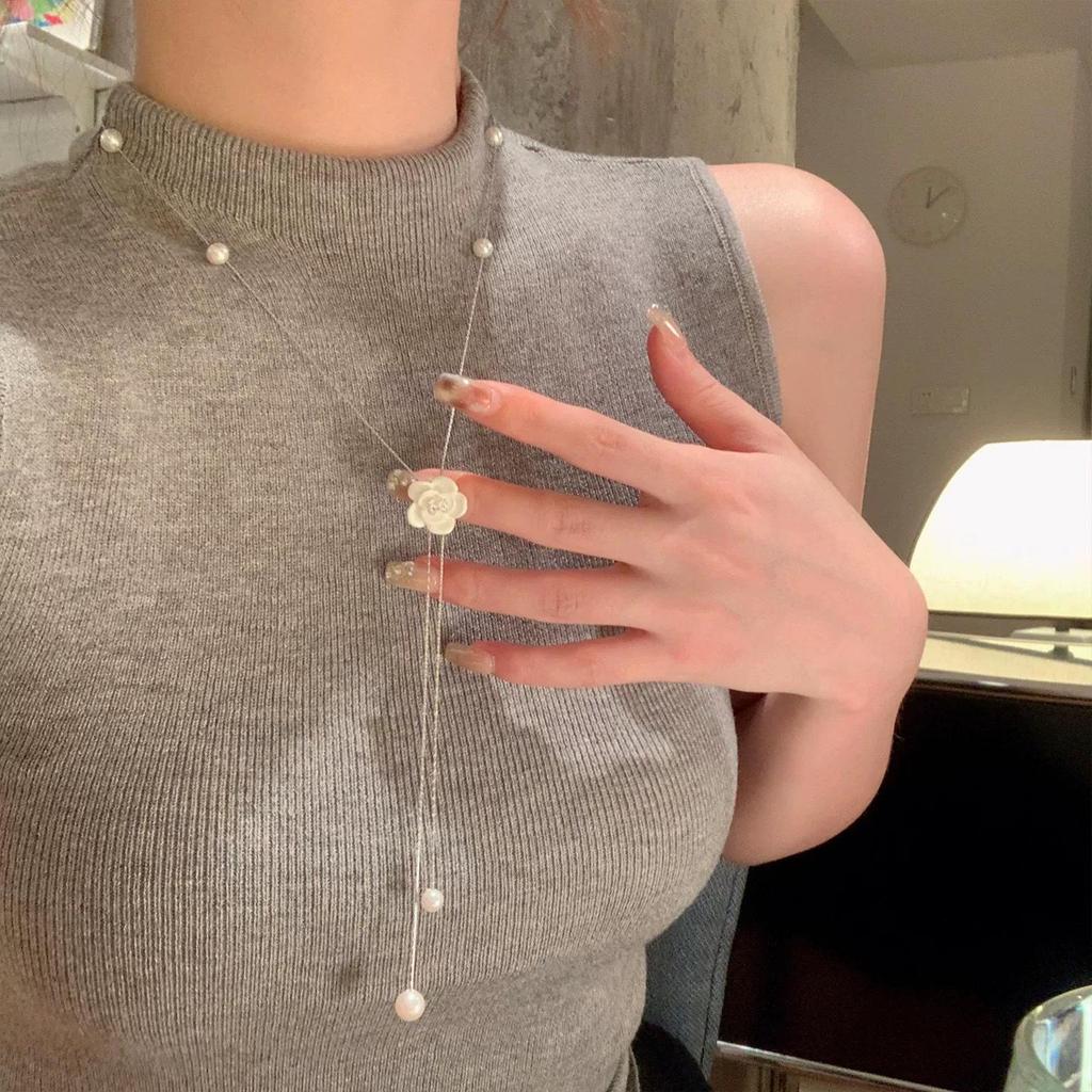 Женское летнее роскошное ожерелье из титановой стали - Дизайн высокого класса, кулон на ключицу