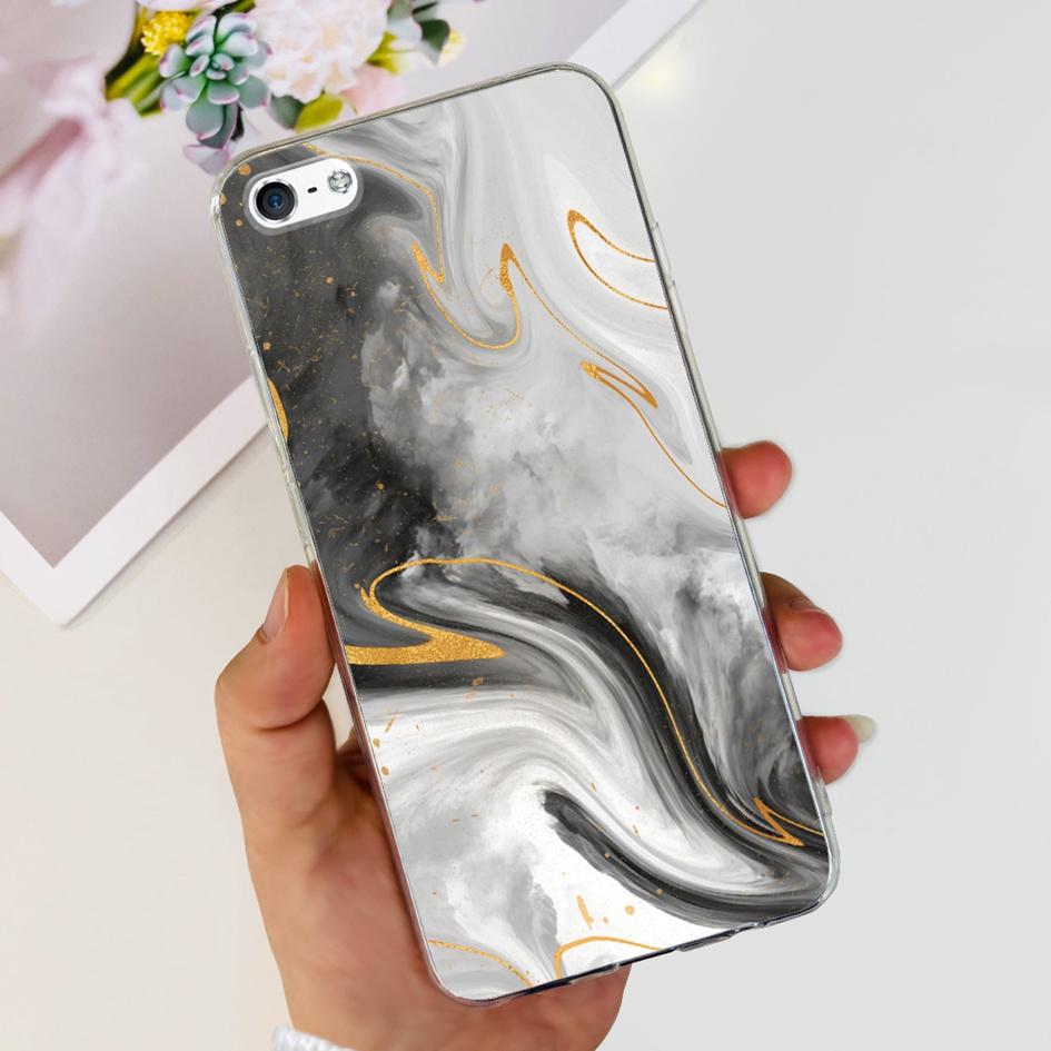 For iPhone 5 5S Case Fashion Astronaut Art Painted Shockproof Soft Cover For iPhone SE 2016 2020 SE2 TPU Funda on iPhone5 Bumper