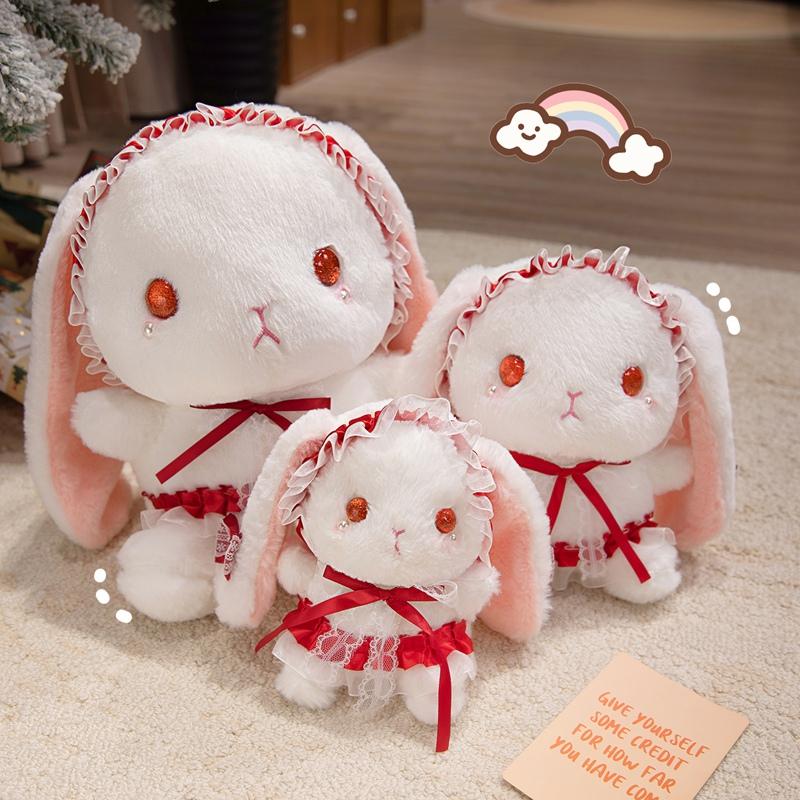 18 Cartoon Cute Lolita Rabbit Plush Doll Pillow Color Princess Rabbit Plush Toy Home Decoration Gift For Children