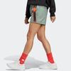 Adidas Эластичные повседневные шорты с логотипом, женские шорты зеленого цвета IC0254